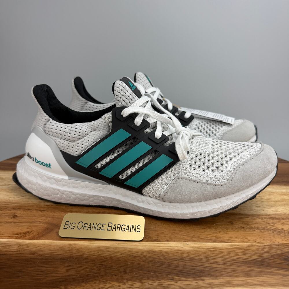 Adidas UltraBoost 1.0 White Pure Teal Running Shoes JQ0823 Men's Size 9 NWT